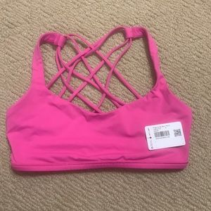 Lululemon free to be wild bra sonic pink size 8